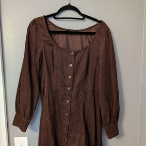 Madewell Corduroy Seamed Mini Dress